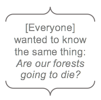 "Are our forests going to die?"