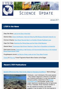 LTER Science UPdate Newsletter, January 2017