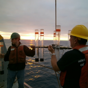CCE researchers test for sequestered carbon in the deep ocean.