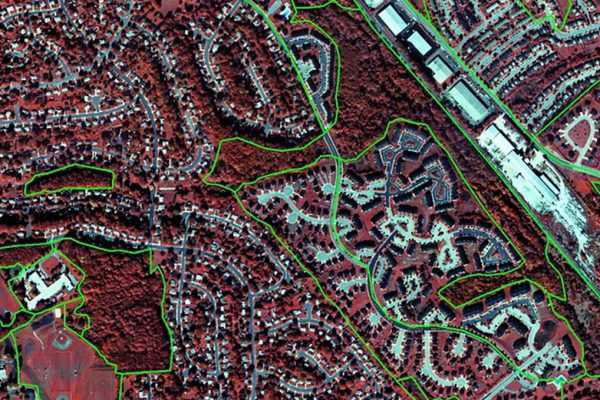 aerial image of baltimore neighborhoods