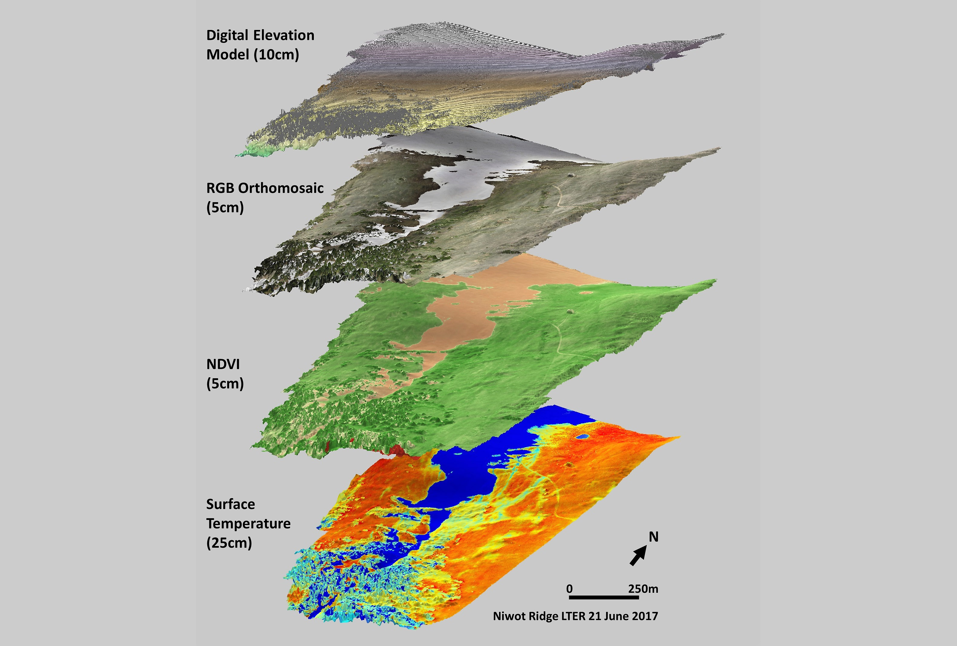 image layers derived from drone-based multispectral imaging