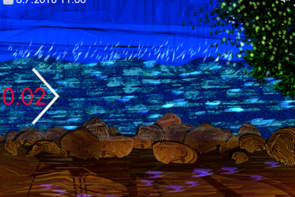 WaterViz artistically represents a live-stream of data from Hubbard Brook.
