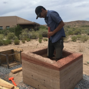 Construction of the Climate Variability installation.