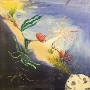 Ying Yang by Garret Bentley and Ness Uitti, 2018. Inspired by work at WHOI researcher Ann Tarrant's lab.