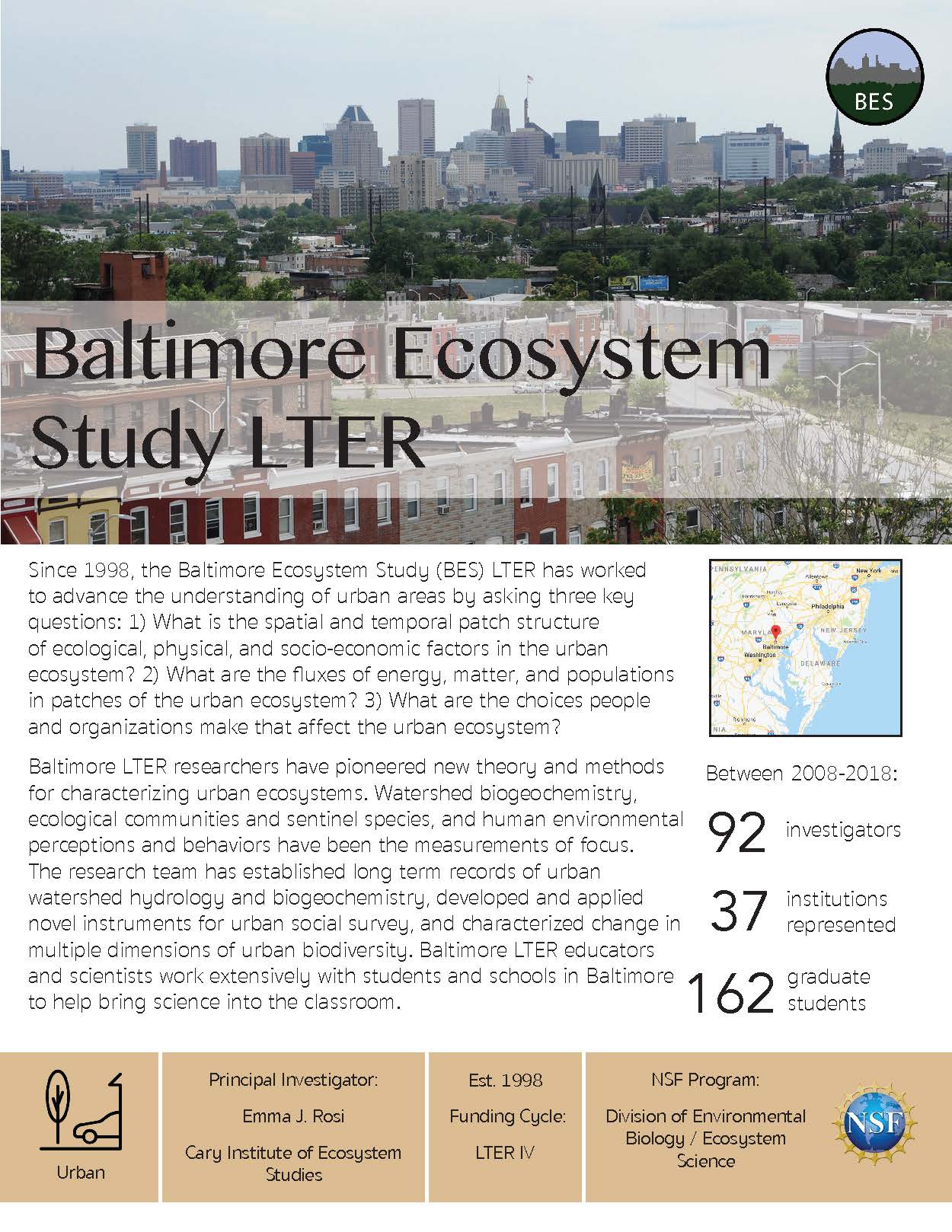 Baltimore Ecosystem Study LTER Site Brief