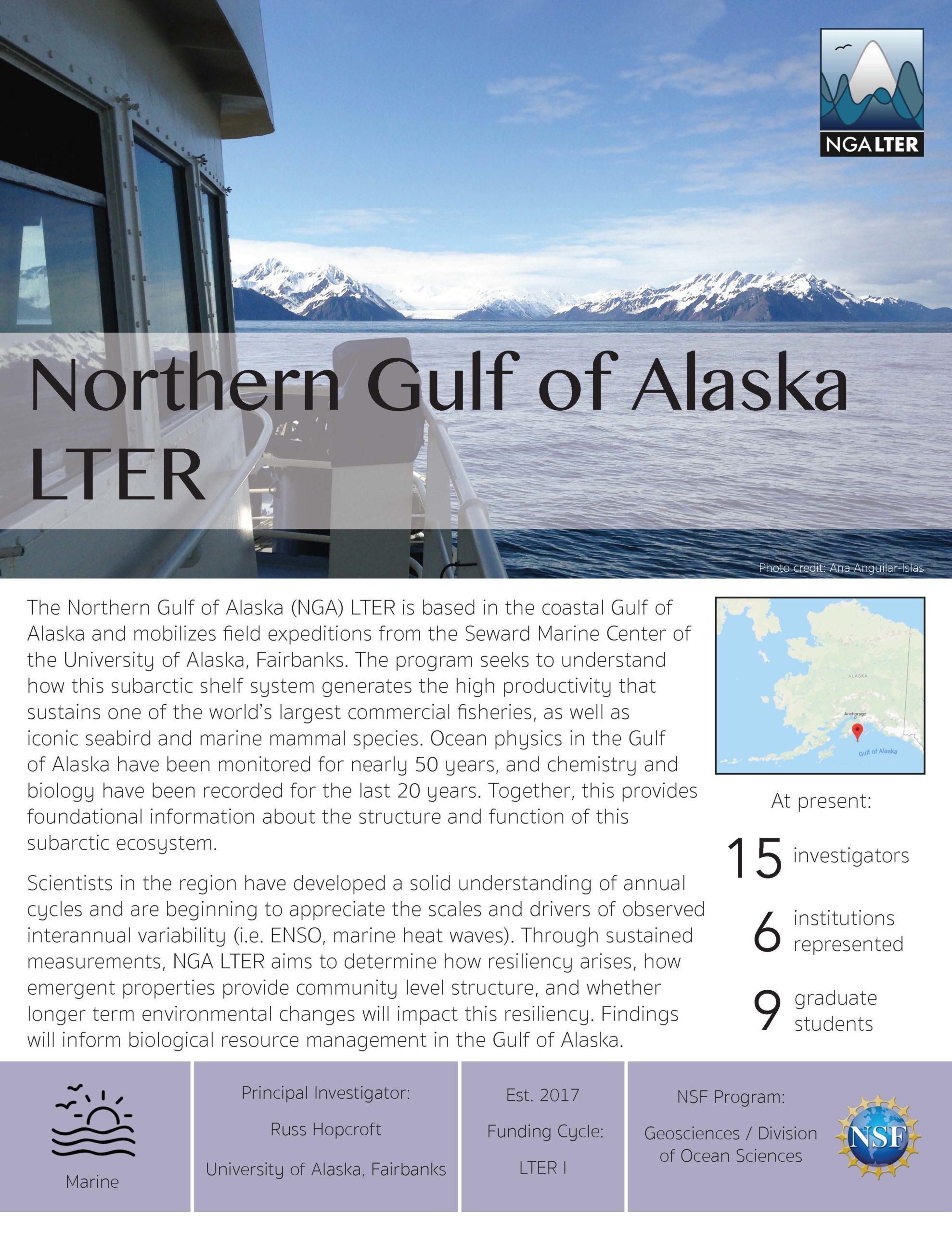 Northern Gulf of Alaska LTER site brief 2019