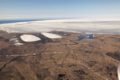 water-pocked landscape of coastal tundra