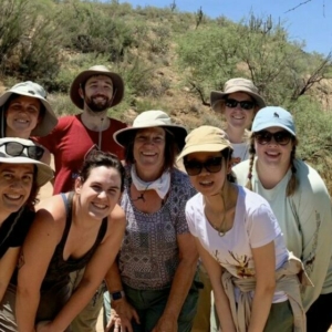 Marina with supervisor Dr. Nancy Grimm and lab mates at one of their field sites.