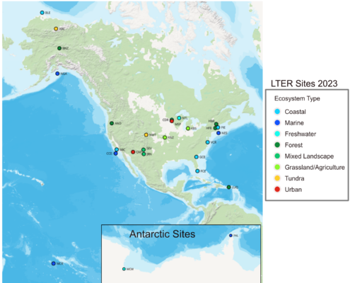 map of 27 LTER sites