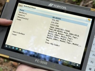 Handheld tablet and data entry form