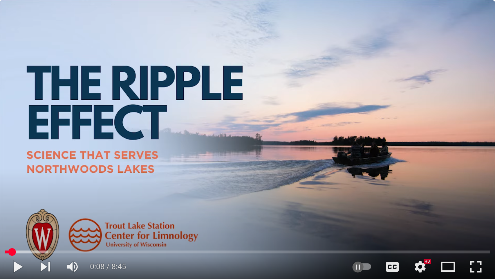 The Ripple Effect - title over image of a small boat on a lake