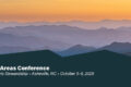mountainous landscape in purples and oranges with the words "20256 Natural Areas Conference, October 5-8, Asheville, NC" superimposed.