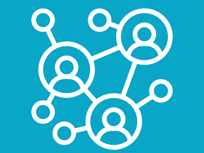 connected bubbles with avatars