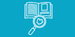 book, magnifying glass, and puzzle piece
