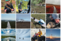 twelve small images with landscapes and people in a masonry display